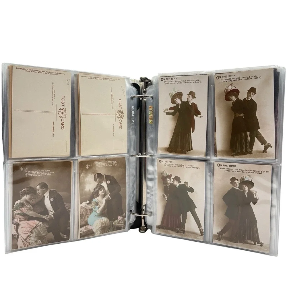 Lot Of 196 Vintage Couples Story Series Postcards Romance/Romantic